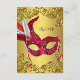 Fiesta de Mascaradas Rojas y Oro RSVP