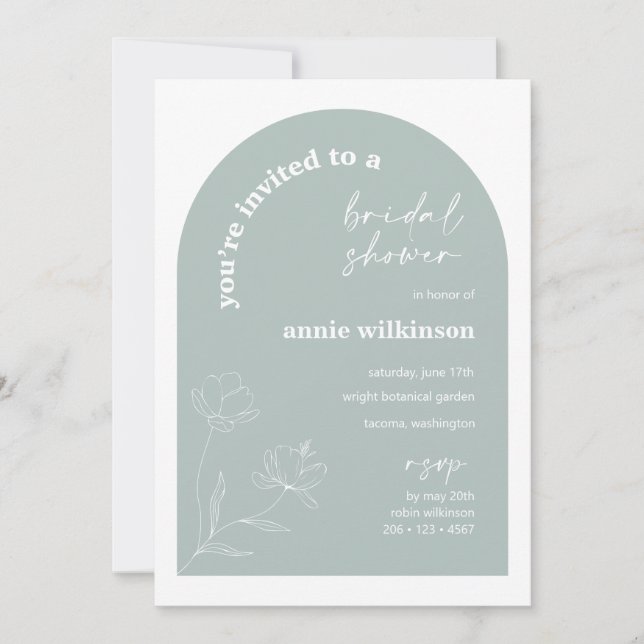 Fiesta de matrimonio de invitación a ducha de novi (Anverso)
