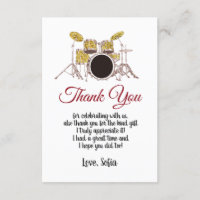 fiesta de música, adulto con batería, tarjeta de a