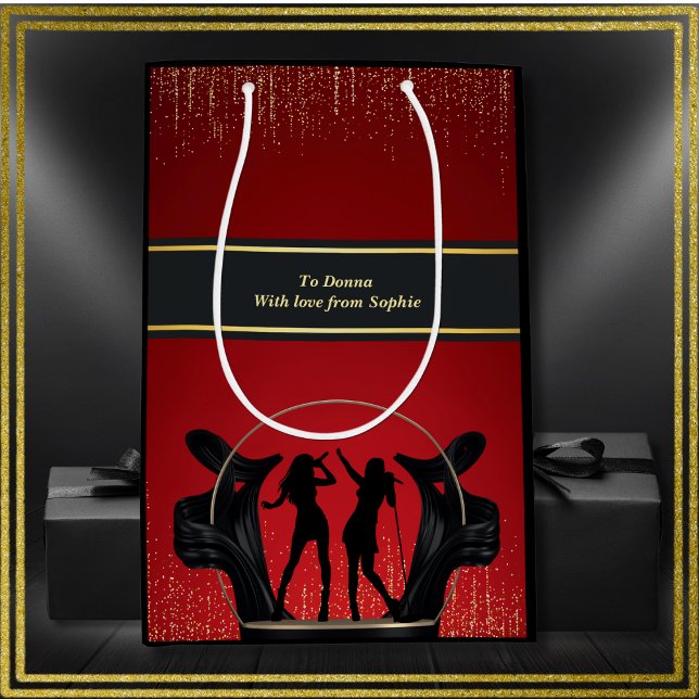 Fiesta de música moderna Karaoke Bolsa de regalo d (Modern Music Party Karaoke Birthday Gift Bag)