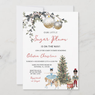 Fiesta de Navidad con Cascanueces Invitación para 