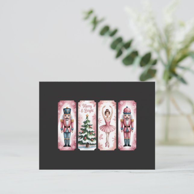Fiesta de Navidad con cascanueces regalo festivo  (Anverso de pie)
