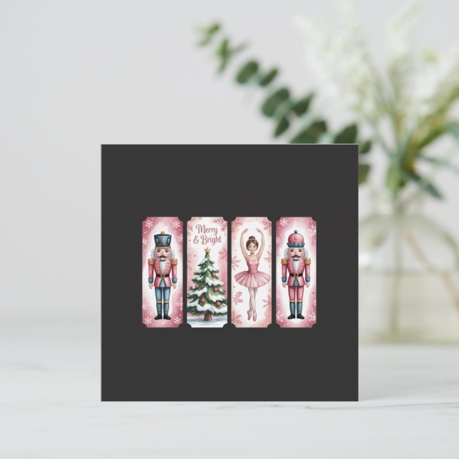 Fiesta de Navidad con cascanueces regalo festivo  (Anverso de pie)