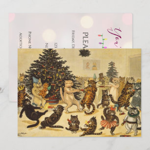 Fiesta de Navidad de gatos - Invitaciones de Louis