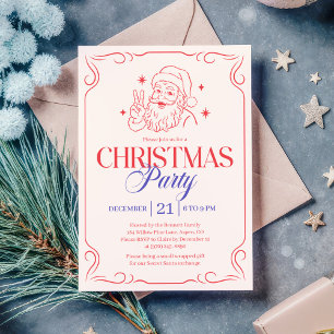Fiesta de Navidad de Santa Vintage Moderno