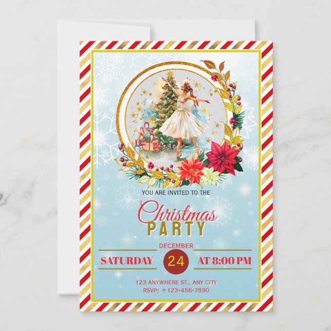 Fiesta de Navidad elegante de Cascanueces (Anverso)