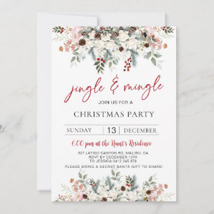 Fiesta de Navidad Elegante Jingle & Mingle con Acu
