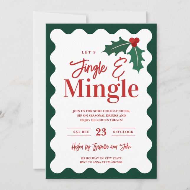 Fiesta de Navidad Moderna Jingle Mingle (Anverso)