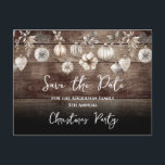 Fiesta de Navidades Boho salva la tarjeta postal d<br><div class="desc">Diseño de Navidades acuarelas divertidas. Todo el texto es ajustable y fácil de cambiar para sus propias necesidades fiestas. Guardar las postales del fiesta de Navidades de la familia Date.</div>