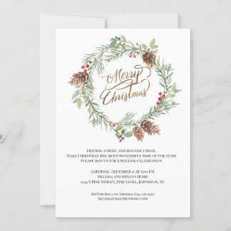 Fiesta de Navidades de Berry Rojas de Winter Pine