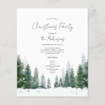 Fiesta de Navidades de invierno simple Menú de pro