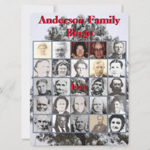 Fiesta de Navidades familiares Foto Bingo Snowy Tr