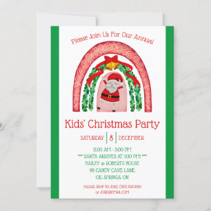 Fiesta de Navidades infantiles, invitación para fi