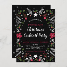 Fiesta de Navidades modernos, invitaciones para fi