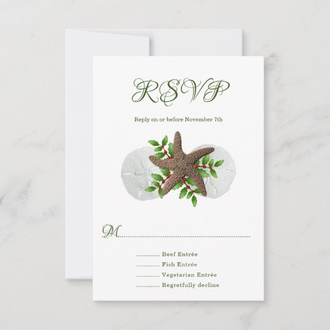 Fiesta de Navidades tropicales RSVP Starfish (Anverso)