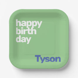 fiesta de niños de papel plato feliz cumpleaños ve