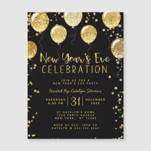 Fiesta de Nochevieja Confetti de globo de oro y ne