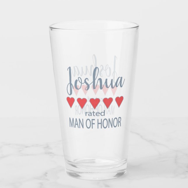 Fiesta de novias y bodas 5 Corazón hombre de honor (Anverso)