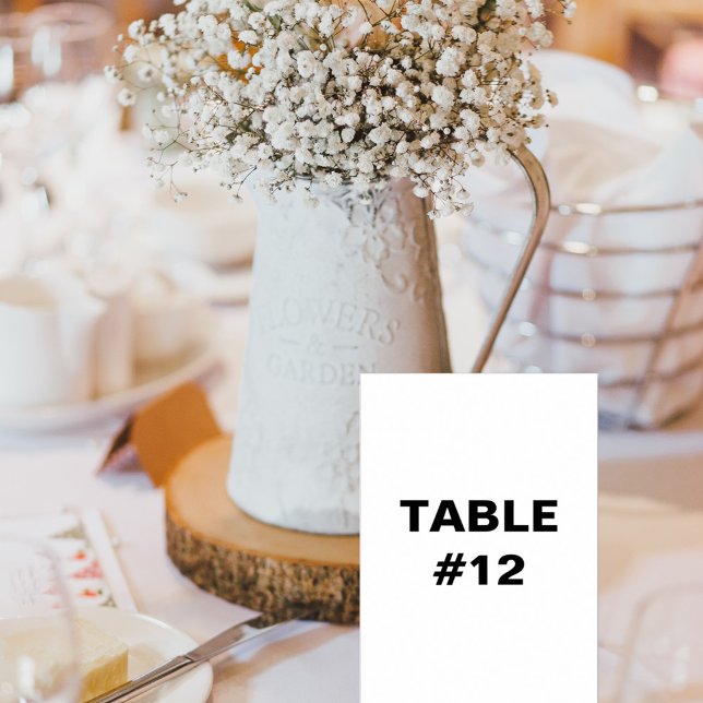 Fiesta de número de tabla y tarjeta de recepción (Subido por el creador)