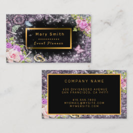 Fiesta de oro moderno añada tu tarjeta de visita d