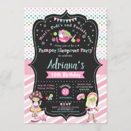 Fiesta de Pamper Sleepover Invitaciones de cumplea