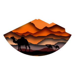 Fiesta de papel de camello Gorra desierto de atard