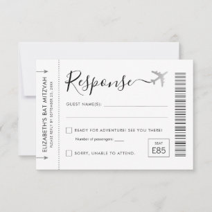 Fiesta de pases de embarque de tema de viajes RSVP