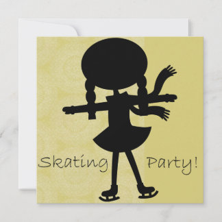 Fiesta de patinaje sobre hielo Chica Invitación de