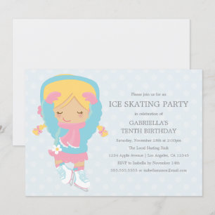 Fiesta de patinaje sobre hielo  Invitación a la fi
