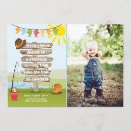 Fiesta de Pesca Pesquera de Madera Invitación de C