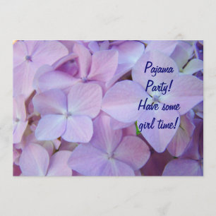 ¡Fiesta de pijamas! Invitaciones Tarjetas Florales