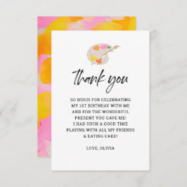 Fiesta de Pintura Cumpleaños 1 Agradecimiento 