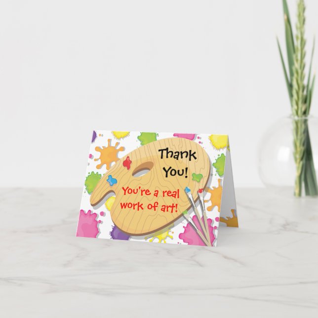 Fiesta de pintura de arte Notas de agradecimiento (Anverso)