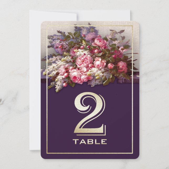 Fiesta de pintura floral Número de tarjetas de tab (Anverso)