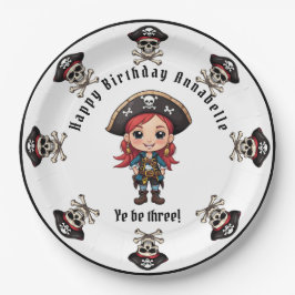Fiesta de Piratas Personalizar Plato de Papel