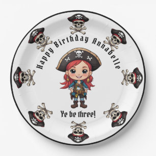 Fiesta de Piratas Personalizar Plato de Papel