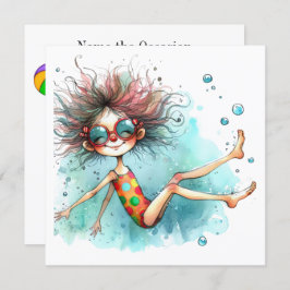 Fiesta de piscina, etc. Invitación