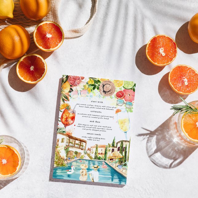Fiesta de Piscina Italiana Toscana | Menú Spritz (Subido por el creador)