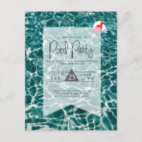 Fiesta de piscina moderna | Invitación de cumpleañ
