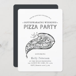 Fiesta de Pizza al Estilo Vintage | Invitación de
