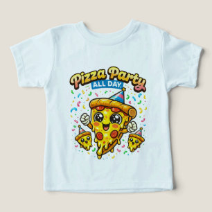 Fiesta de Pizza Todo el Día – Camiseta de Pizza de