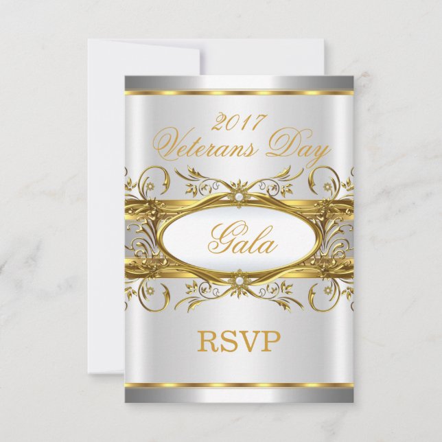 Fiesta de placa de oro y plata RSVP Gold Silver Wh (Anverso)