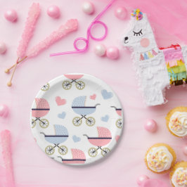 Fiesta de platos de papel de cochecitos para bebé