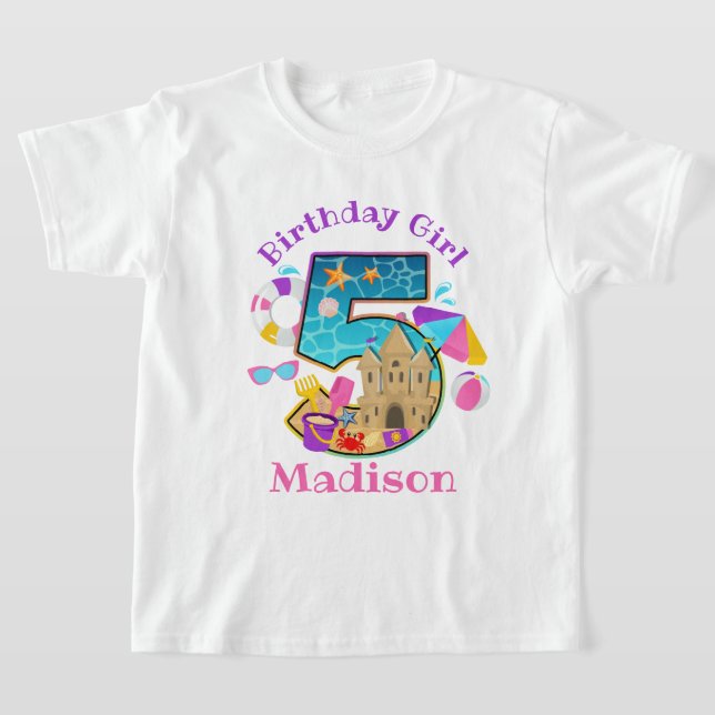 fiesta de playa Natación de camisetas de quinto cu (Distribución)