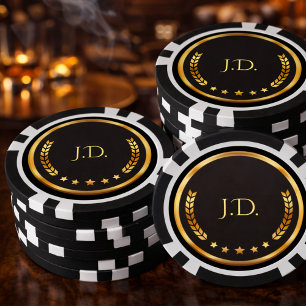 Fiesta de Póquer con Tema de Casino Negro y Dorado