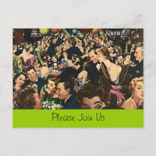 Fiesta de retiro retro de postales Bash Festividad