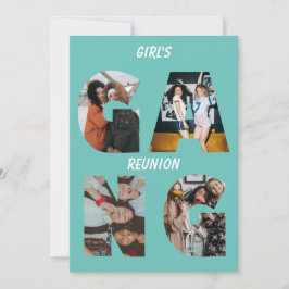 Fiesta de Reunión de Gang de chica 4 Invitación a 