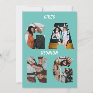 Fiesta de Reunión de Gang de chica 4 Invitación a
