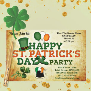 Fiesta de San Patricio con presupuesto Hojas de pa