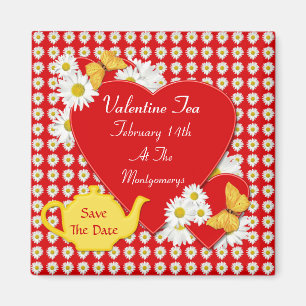 Fiesta de San Valentín Tea salva imanes de fechas